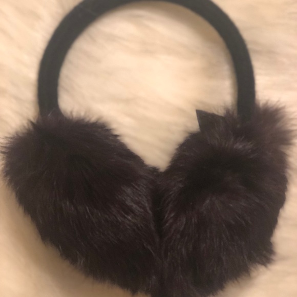 Hat Attack Accessories Hat Attack Burgundy Fur Knit Ear Muffs